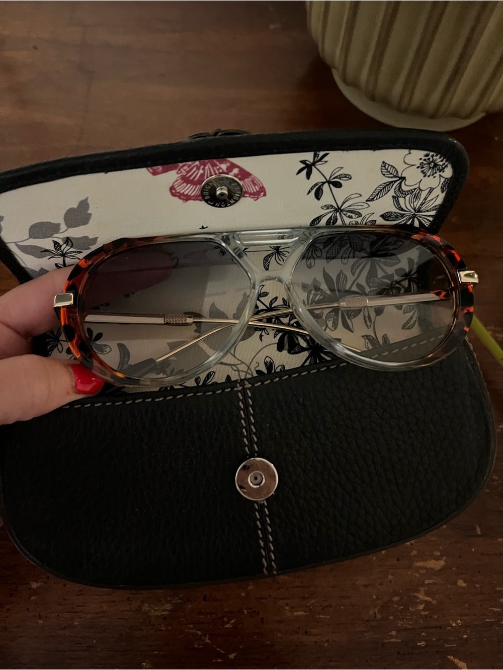 Brighton Black Leather Clutch eye glasses case or Wallet - Picture 11 of 12